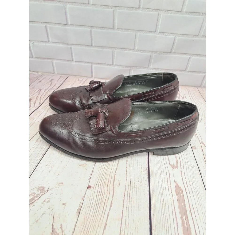 Foot Joy Classics 75713 KO Brown Tassel Loafer Dress Leather ‎ Men's Size 11 C